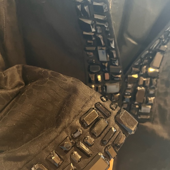 Michael by Michael Kors brocade black tunic with jets - Picture 2 of 5